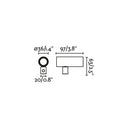 medidas de proyector orientable de exterior de aluminio marrón óxido 3,6 x 9,7 x 6,3 cm 6 w ip65 haz 15°