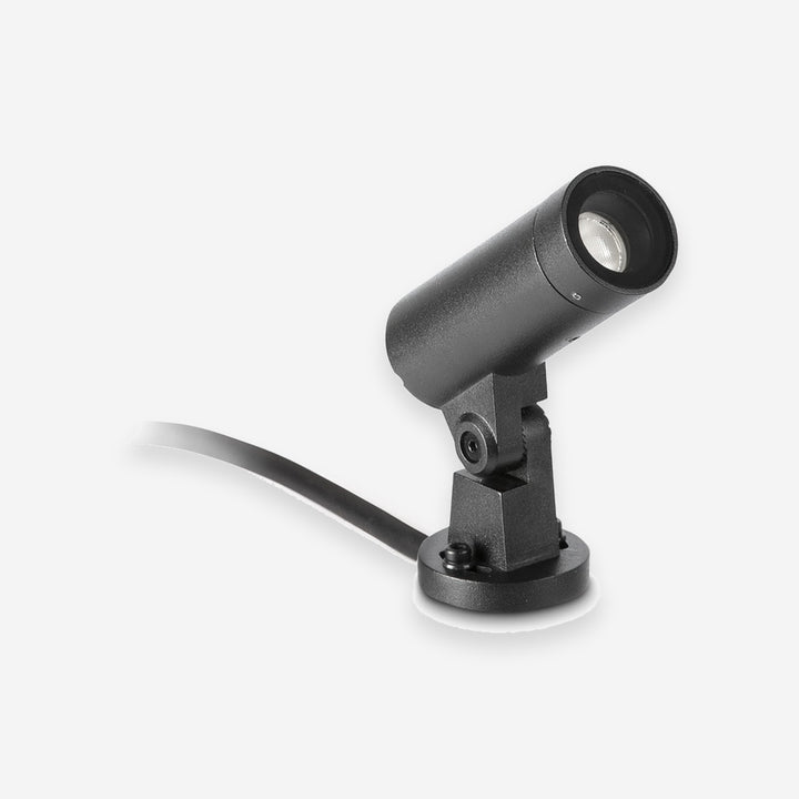 proyector orientable de exterior de aluminio negro 2 medidas 2,5 w, vista 2