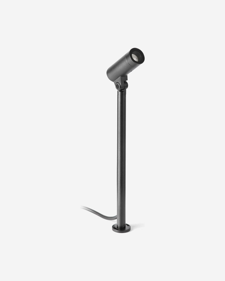 proyector orientable de exterior de aluminio negro 2 medidas 2,5 w, vista 2