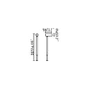 medidas de proyector orientable de exterior de aluminio negro 2 medidas 4,8 w