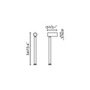 medidas de proyector orientable de exterior de aluminio negro 3 medidas