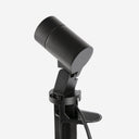 proyector orientable de exterior de aluminio y cristal negro, vista 3