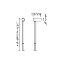 medidas de proyector orientable de exterior de aluminio y cristal negro