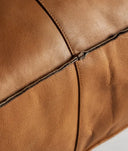 Puf BOUSSAC en color marrón, de cuero