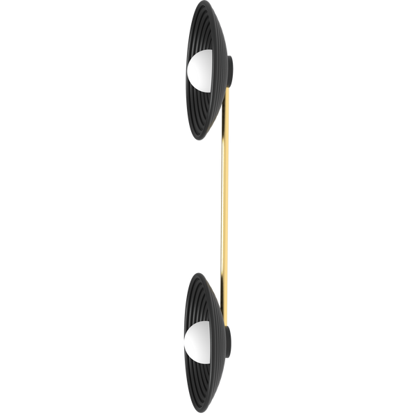 Randa Duo Wall Lamp - Matte Black and Matte Polished Brass