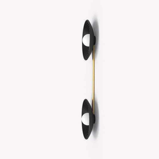 Randa Duo Wall Lamp - Matte Black and Matte Polished Brass