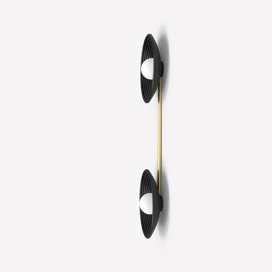 Randa Duo Wall Lamp - Matte Black and Matte Polished Brass