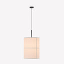 Rania Pendant Lamp 28 - Matte black frame and white cream shade