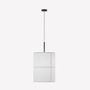 Rania Pendant Lamp 28 - Matte black frame and white cream shade