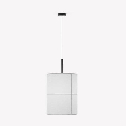 Rania Pendant Lamp 38 - Matte black frame and white cream shade