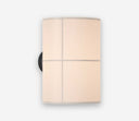 Lámpara Rania de Pared 28 - Estructura negra mate y pantalla crema blanca sobre fondo gris de estudio