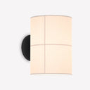 Rania Wall Lamp 18 - Matte black frame and white cream shade