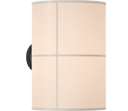 Lámpara Rania de Pared 28 - Estructura negra mate y pantalla crema blanca en ambiente decorado (2)