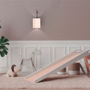 Lámpara Rania de Pared Brazo Simple 38 - Estructura negra mate y pantalla crema blanca