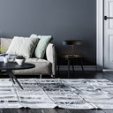 Rea Table Lamp - Dark marble base and matte black shade