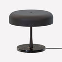 Rea Table Lamp - Dark marble base and matte black shade