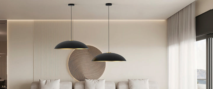 Rebecca Pendant Lamp - Matte black and gold