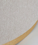 REPOSAPIÉS RUREY redondo de tela y zócalo de madera maciza - Reposapiés y puffs - El Workshop - poliéster