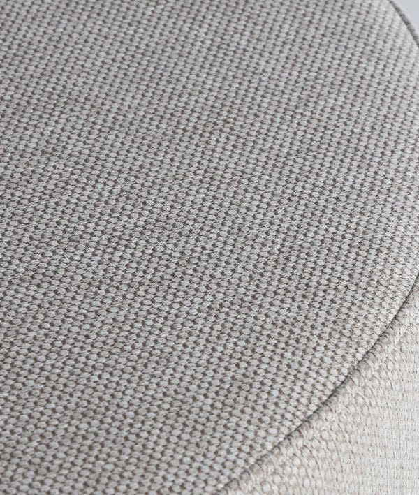 REPOSAPIÉS RUREY redondo de tela y zócalo de madera maciza - Reposapiés y puffs - El Workshop - poliéster