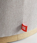 REPOSAPIÉS RUREY redondo de tela y zócalo de madera maciza - Reposapiés y puffs - El Workshop - poliéster