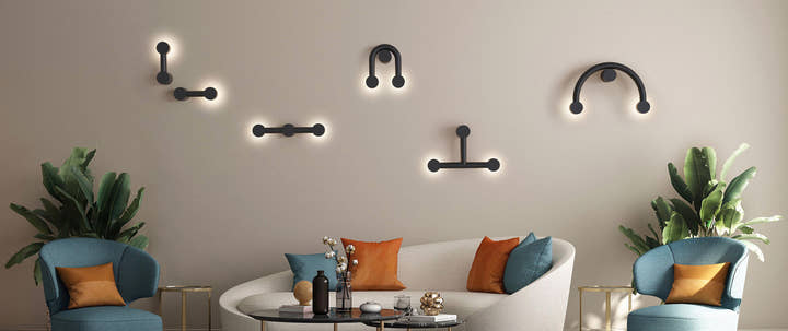 Rigoberta Curved Indirect Wall Lamp - Matte Black