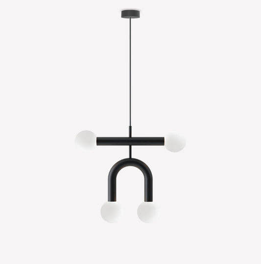 Lámpara Rigoberta Colgante  Duo Super Curvo - Negro mate