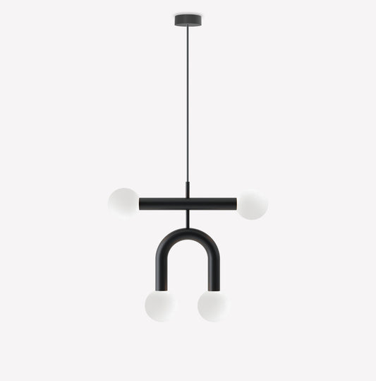 Rigoberta Duo Super Curved Pendant Lamp - Matte Black