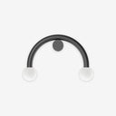 Rigoberta Direct Curved Wall Lamp - Matte Black