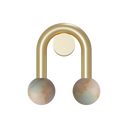 Rigoberta Direct Super Curved Wall Lamp - Gold and alabaster ball