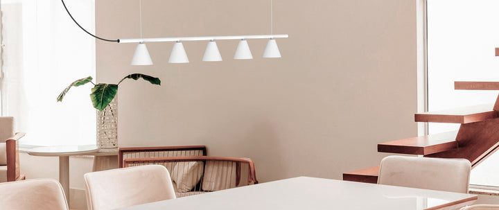 Rimini Pendant Chandelier Linear Lamp - Matte Black