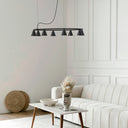 Rimini Pendant Lamp Circular Chandelier Fixed - Matte Black