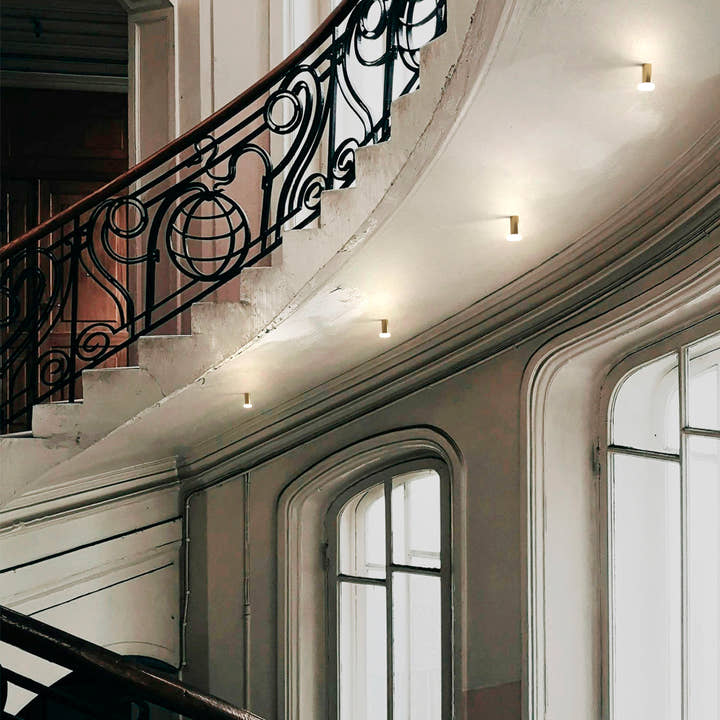 Rina plafondlamp - Mat gepolijst messing