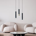 Rita Pendant Lamp - Matte polished brass structure and matte black disc