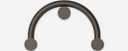 Lámpara Rigoberta de Pared Indirecto Curvo sobre fondo gris de estudio (5)