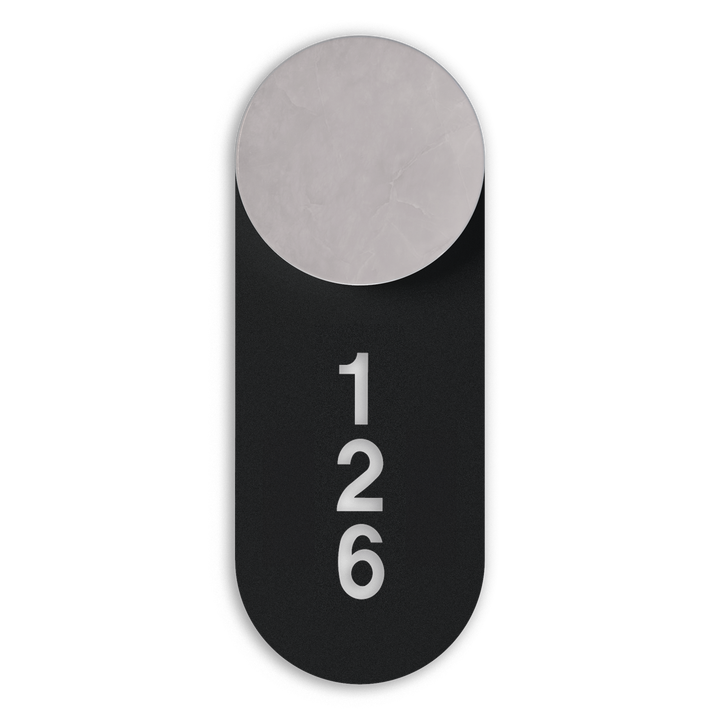 Lámpara Rock de Pared 14 Signage Tag - Negro mate en ambiente decorado