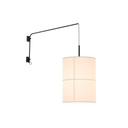 Lámpara Rania de Pared Brazo Simple 38 - Estructura negra mate y pantalla crema blanca en ambiente decorado