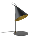Lámpara Rubi de Mesa - Negro mate y dorado en ambiente decorado