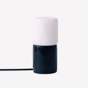 Rock Table Lamp - Dark marble base and alabaster shade