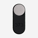 Lámpara Rock de Pared 9 Signage Tag - Negro mate sobre fondo gris de estudio