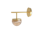 Roi Wall Lamp with Single Arm - Gold structure and clear smoked glass