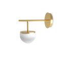 Roi Wall Lamp with Single Arm - Gold Structure and White Opal Glass