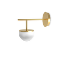 Roi Wall Lamp with Single Arm - Black structure and clear smoked glass