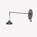 Roma Wall Lamp 120 - Matte black frame and olive green shade