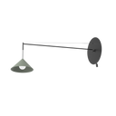 Roma Wall Lamp 120 - Matte black frame and olive green shade