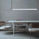 Roseline Pendant Lamp - Gold base, brown strap, clear glass shade and textile cable