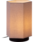 Roxi Table Lamp - Matte black base and white cream shade