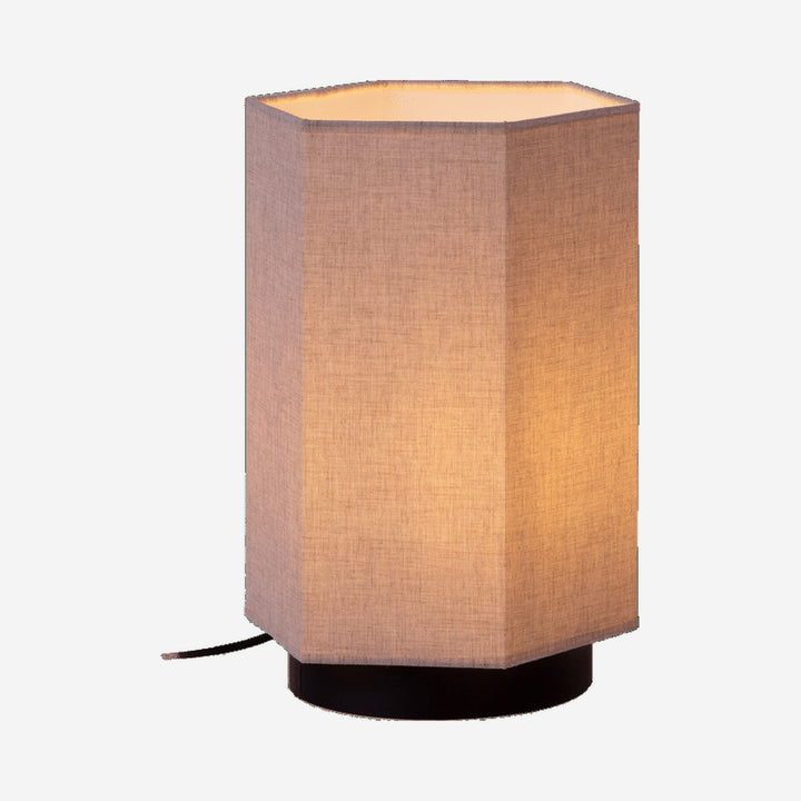 Lampe à poser Roxi - base noire mate et abat-jour crème blanc