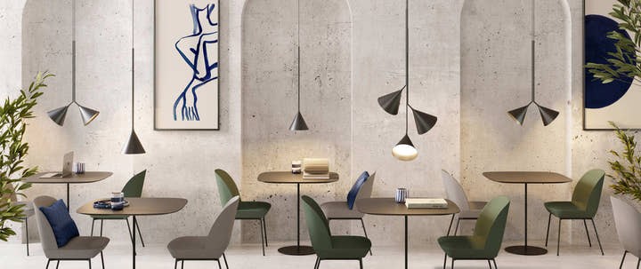 Rubi Duo Pendant Lamp - Matte Black and Gold