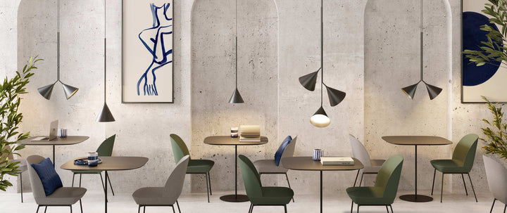 Rubi Mono Pendant Lamp - Matte Black and Gold