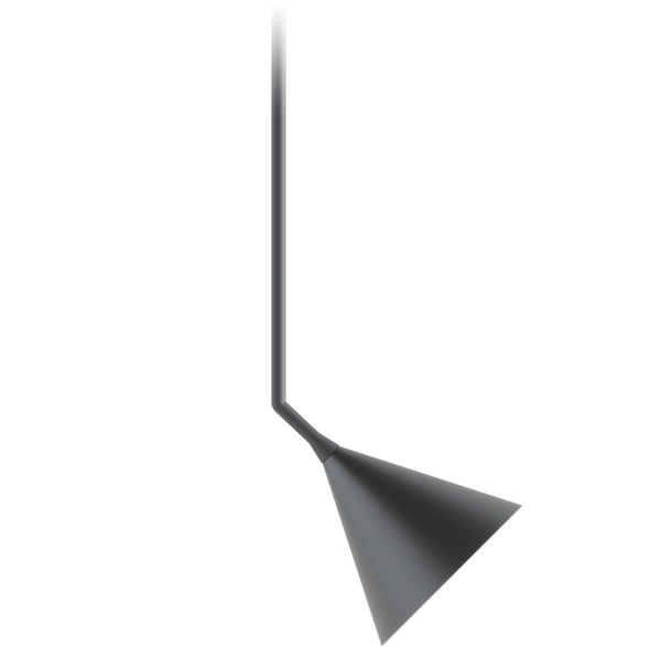 Rubi Mono Side Pendant Lamp - Matte Black and Gold